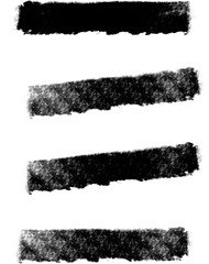 Watercolor black brayer stripe roller brush streak texture with transparent background