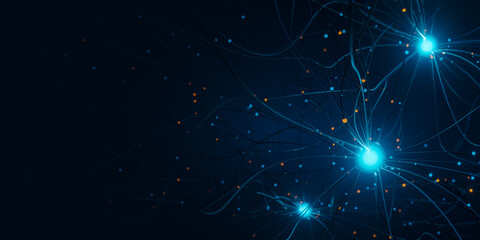 Abstract AI Brain Network Background