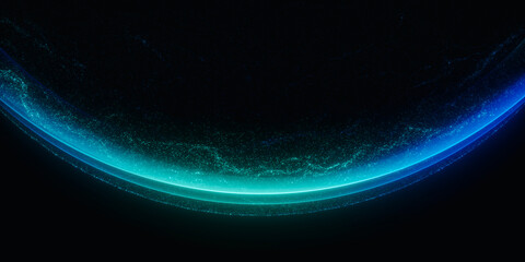 Abstract Glowing Particle Wave