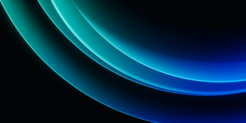 Dynamic Abstract Glowing Blue Teal Waves