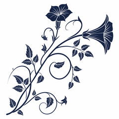 silhouette of bindweed vector