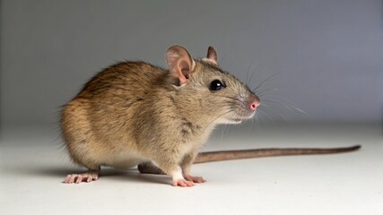 Eastern Woodrat on studio background