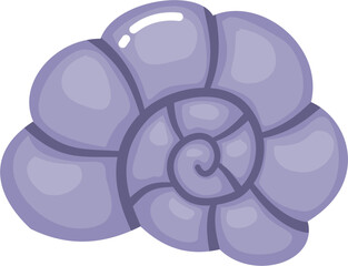 Cute Purple Seashell illustration