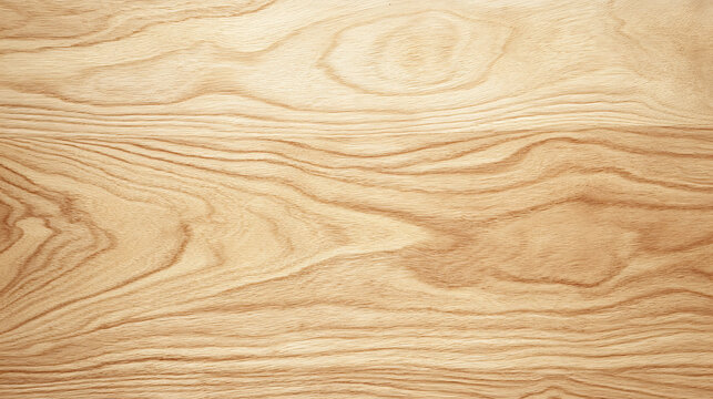 Close-up of light brown swamp ash wood texture with prominent wavy grain patterns, providing a natural and detailed surface for backgrounds and design - Powered by Adobe
