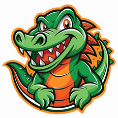 cartoon crocodile vector illustration