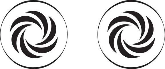 Fototapeta premium Modern Spiral Swirl Symbol Set – Abstract Circular Logos for Tech, Energy, and Creative Branding