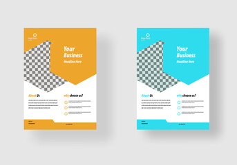  A4 Size Marketing Agency Professional Company Brochure with two color variation Flyer Template.
