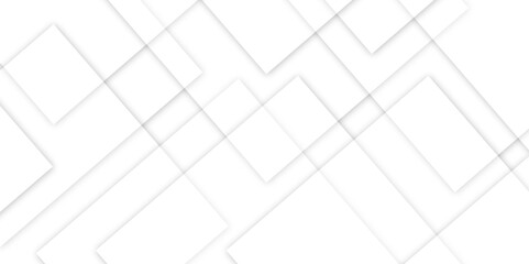 Abstract white background design with layers of textured white transparent material in triangle and squares shapes. White color technology concept geometric line vector white light grey background.	
