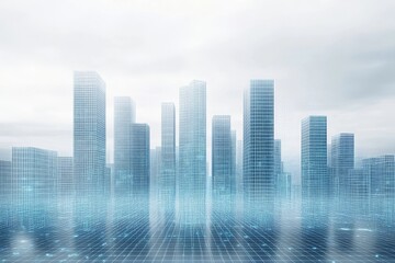 Obraz premium modern city skyline