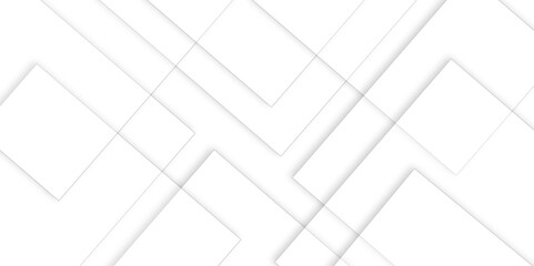 Abstract white background design with layers of textured white transparent material in triangle and squares shapes. White color technology concept geometric line vector white light grey background.	
