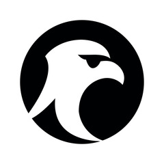 Majestic Eagle Head Profile A Powerful Bird Icon Design