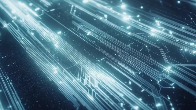 Abstract glowing circuit board