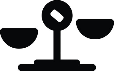 Balance scale icon vector illustration for law justice equality and measurement concept graphic design