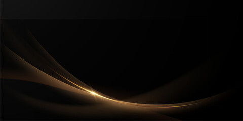 Black background with a luxurious gold effect. Vector illustration