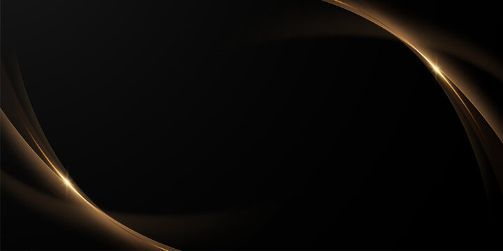 Black background with a luxurious gold effect. Vector illustration