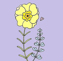 hand drawn flower
