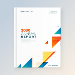 yearly annual report booklet flyer in modern style