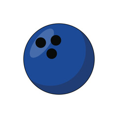 Bowling Ball Vector Illustration