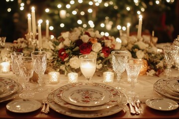 christmas table setting