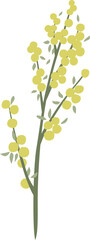 wormwood small yellow flower and leaf