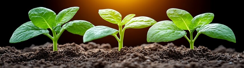 New Growth Emerging From Soil