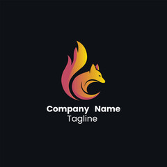 Fox illustration logo