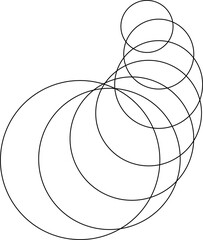 Circle line blend design. Dynamic shape element