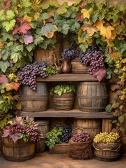 Autumnal wine cellar display