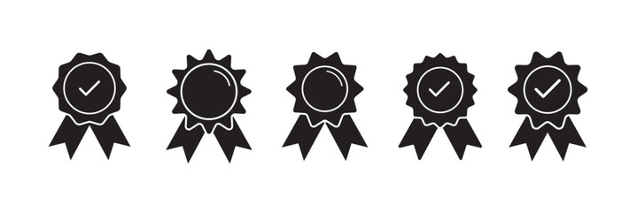 Rosette icon Flat art in black and white isolated