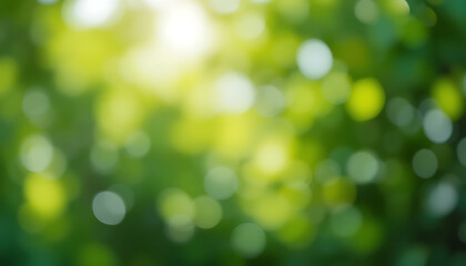 Obraz premium Luminous Green Bokeh Background Nature's Soft Focus