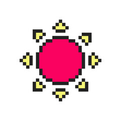 Obraz premium bright sun pixel pixel art for your needs