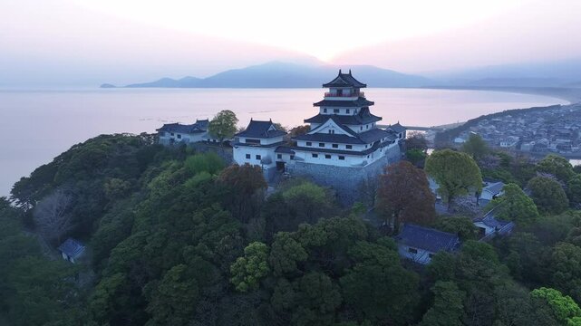 朝靄に浮かぶ唐津城009_Karatsu Castle