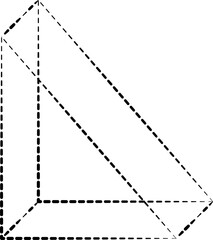 Geometric shapes dash line. Decoration element