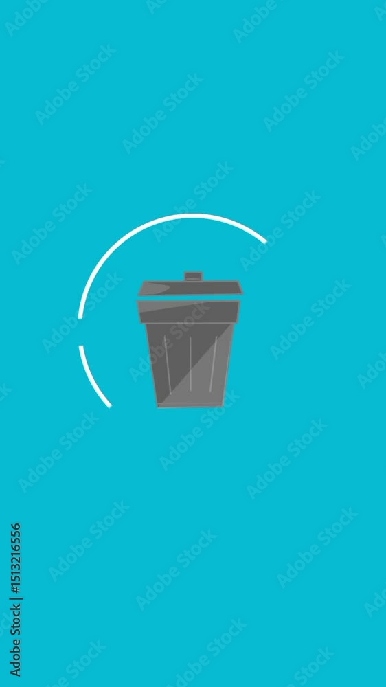 Poster deleting file, removing file, erasing data, clearing file, trashing document, featuring a trash bin 