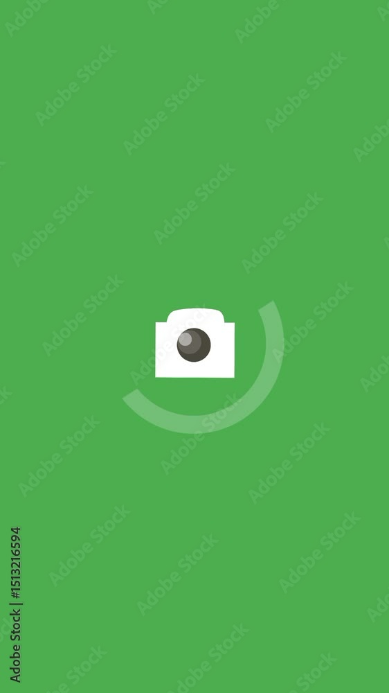 Poster photo uploading process, image upload, image loading, picture transfer animation, featuring a camera