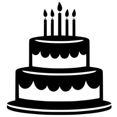 Birthday cake silhouette