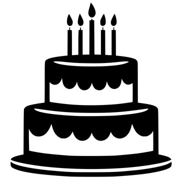 recommend clip art: Birthday cake silhouette