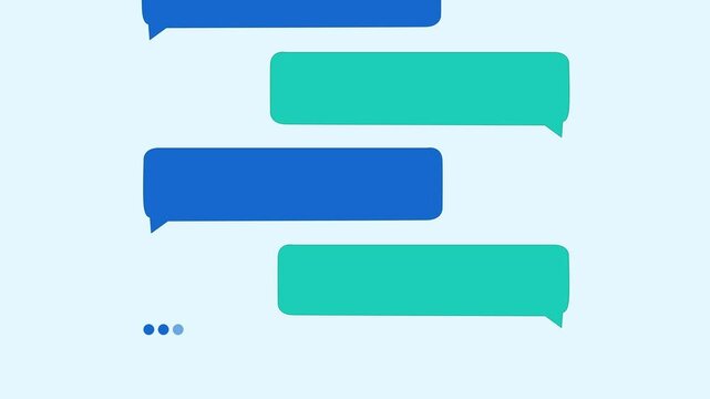 speech bubble Chat Correspondence of two people on transparent background Chat pop up animation on transparent background with alpha channel. Bubble with space for copying Correspondence 
