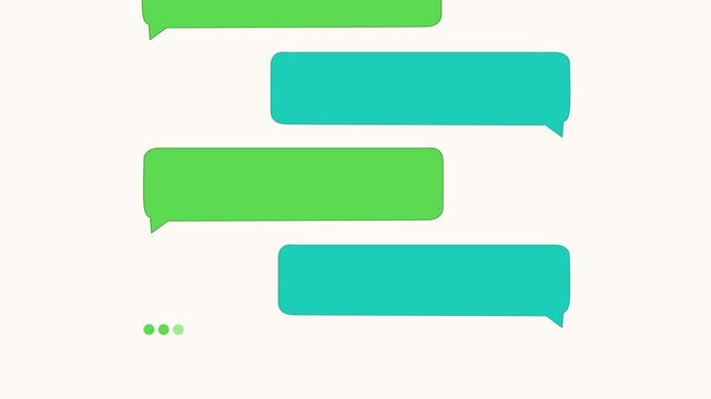 speech bubble Chat Correspondence of two people on transparent background Chat pop up animation on transparent background with alpha channel. Bubble with space for copying Correspondence 
