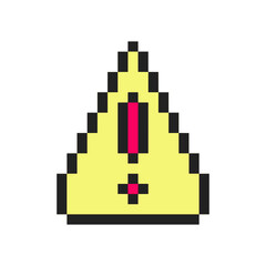 warning sign symbol pixel art