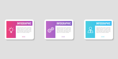 timeline infographic template. 3 step or options