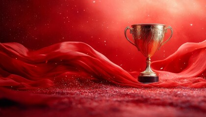 wedding rings on red background