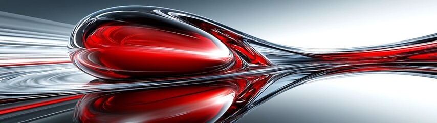 Abstract red and gray design