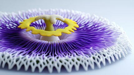 Passion flower close-up botanical art studio macro nature's detail