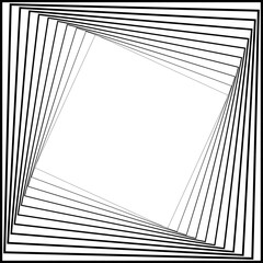 Square frame blend swirl line gradient. Technology elements