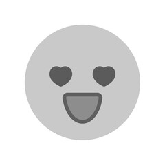 目がハートになっている笑顔のかわいい絵文字 - ファンや推し活、好き･恋愛感情のイメージ素材