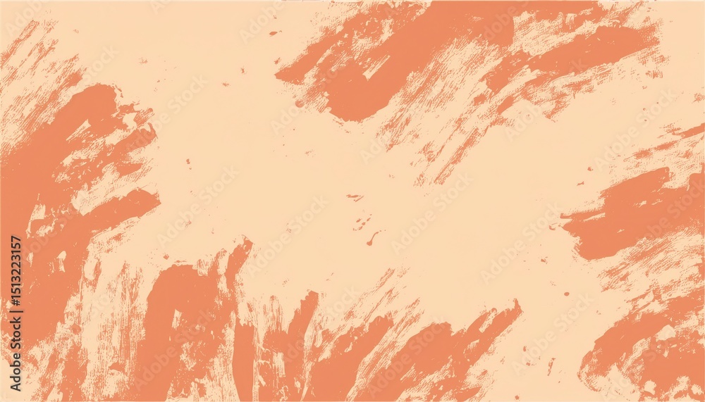 Poster textured terracotta brush stroke background for web design, branding, or print with abstract paint smears on beige canvas for creative visual identity or rustic artistic layouts

