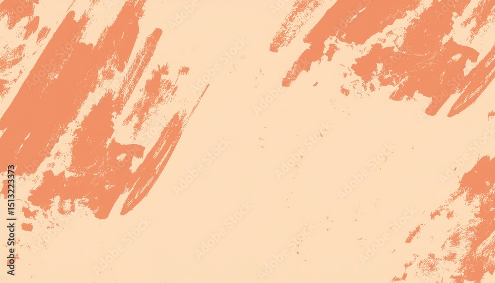 Poster textured terracotta brush stroke background for web design, branding, or print with abstract paint s