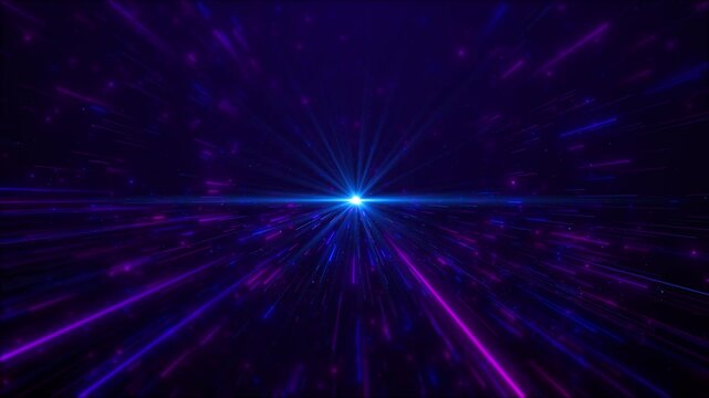 Infinite futuristic vertical background vibrant wonder lights. Metaverse concept. Neon line zoom meteor space ping violet Speed Logo Speed Fast Element cyber effect. Matrix futuristic speed zoom 3D 4K