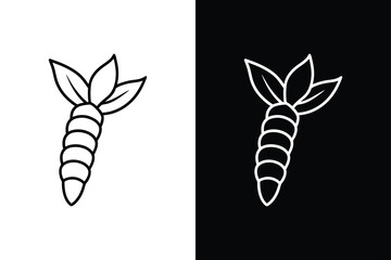 Turmeric Spice Icon. High-Quality Vector Templates in Black & White